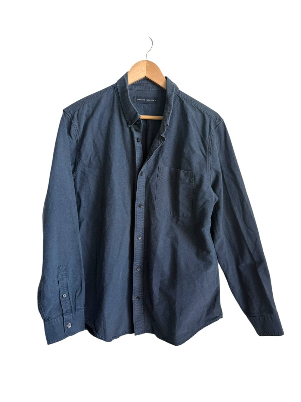 Everlane Uniform Men's Navy Blue Cotton Button Down Shirt XL